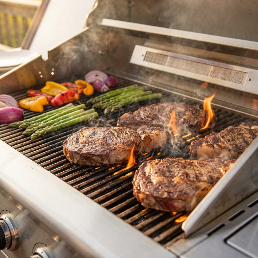 Close up of premium grilling