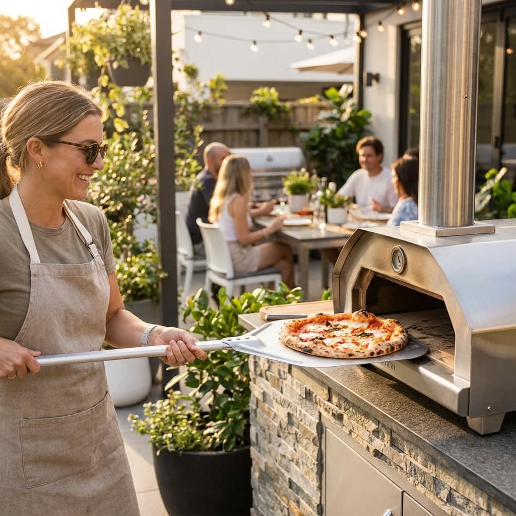 Lifestyle pizza oven outdoor cooking